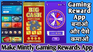 Make Mintly - Multi Gaming Rewards App || Make Reward, Spin, Scratch Card Earning App || Source Code