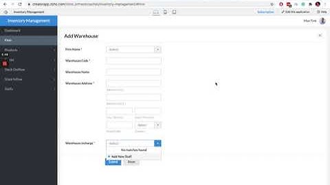 Zoho Creator - Inventory Management