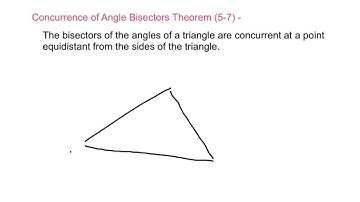 Geometry 5.3 Bisectors in Triangles