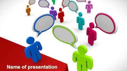 Communication Area PowerPoint Template by PoweredTemplate.com