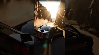 Nissan Skyline ER34 Drift — Cliff-Edge Power Slide in Golden Canyon