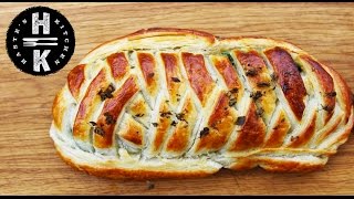 Stilton, mushroom, spinach and brandy Wellington