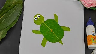 Make Tortoise with leaves - leaf craft |Leaf Art | leaf tortoise