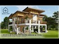 Ep 72  4 bedroom elevated native house with pool  modern bahaykubo house design  neko art