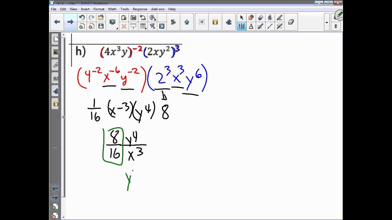 Algebra 1 Unit 7 Review Part 1