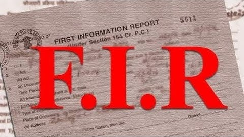 F.I.R| First Information Report| registration of cognizable cases| 154 crpc|Importance |police