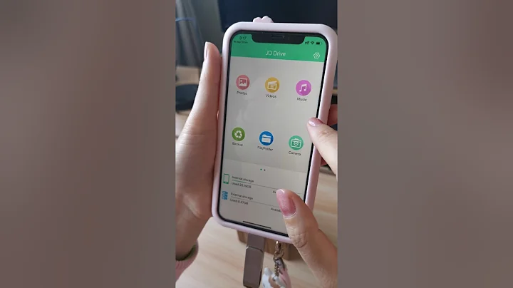 JD Drive iPhone USB flash drive Operation Video 1/4