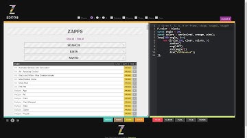 ZIM Editor - Looking at Lists! Education tool for learning and teaching the JavaScript Canvas