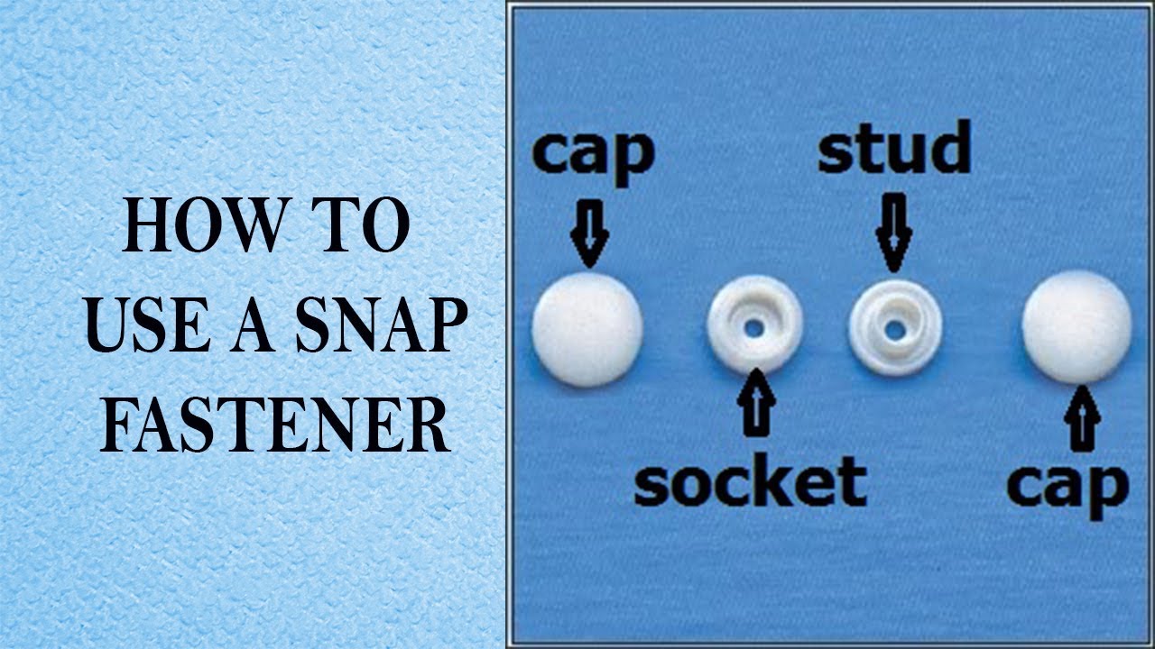 How to use a snap fastener pliers/ how to attach plastic snap button 