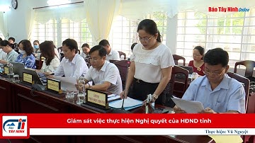Giám sát việc thực hiện Nghị quyết của HĐND tỉnh