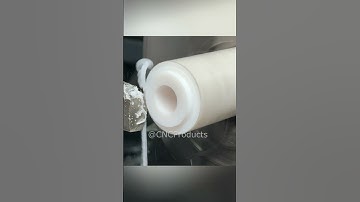 CNC work process: plastic processing, on a lathe: bushing manufacturing #cnc #lathemachine #cnclathe