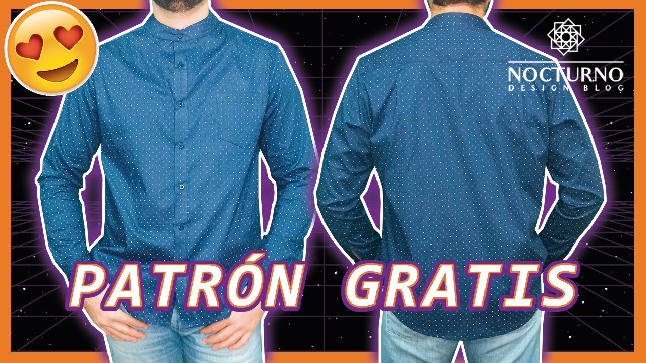 Cómo coser una camisa cuello mao para hombre + patrón gratis – Nocturno  Design Blog, image size:1280x720