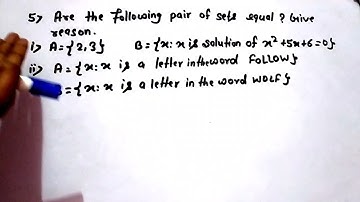 Are the following pair of sets equal? Give reason.