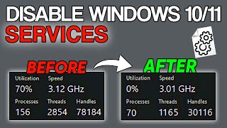 DISABLE These SERVICES for Faster Gaming Performance! - LOWER PROCESSES on Windows 10/11