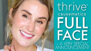 FULL FACE OF THRIVE CAUSEMETICS | $30 MILLION DONATION + Happy Birthday to Karissa!