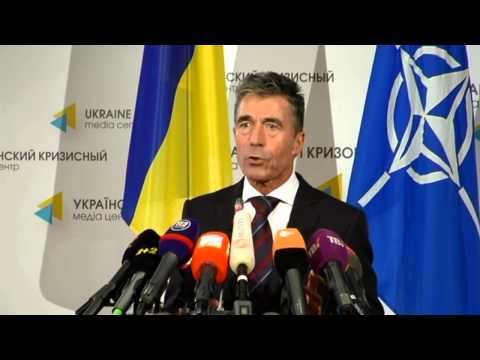 Anders Fogh Rasmussen. Ukraine Crisis Media Center, 7th of August 2014