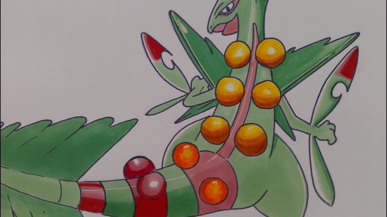 Prismacolor speed draw Mega Sceptile - YouTube Prismacolor speed draw Mega Sceptile - YouTube