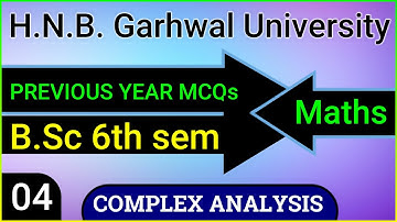 Previous year Complex Analysis MCQs | B.Sc 6th sem