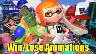 All Winning and Losing Animations in Splatoon 2.0  (ft. Nintendome, D'Aughndré Berry, Maizox)