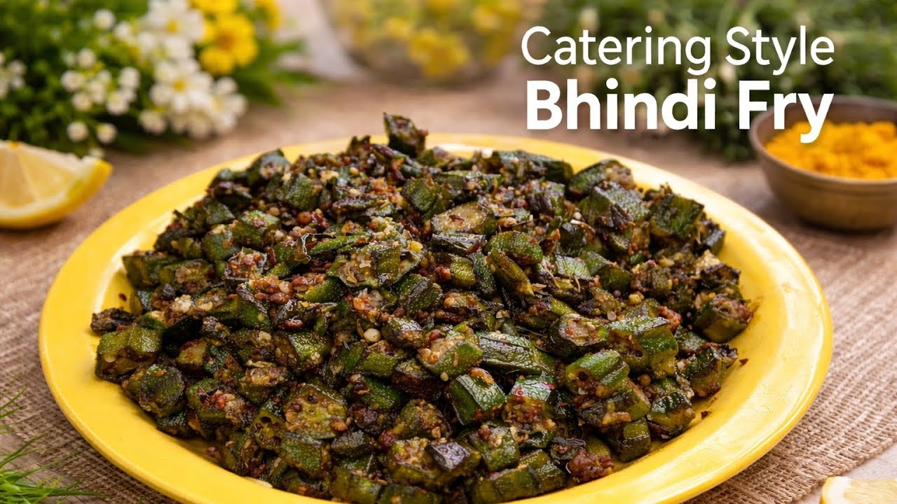 క్యాటరింగ్ స్థాయిలో బెండకాయ వేపుడు ఎప్పుడు ఒకేలా కాకుండా ఇలా ఒకసారి ట్రై చేసి చూడండి ముద్ద కూడా వదల