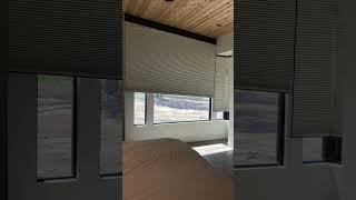 Hunter Douglas Duette Cellular Shades on a Large Trapezoid Window with Abut & Bypass Corner (2)