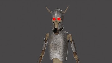 Skeleton warrior 3d model preview