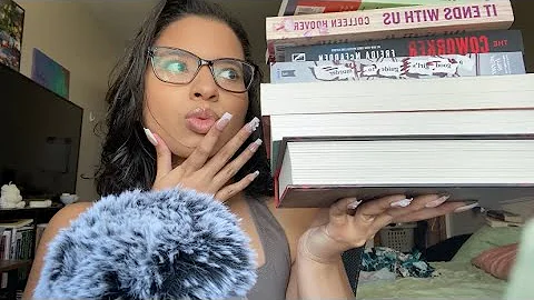 ASMR books haul | whisper reading, rambling, book tracing, tapping, gripping, page flipping 📚
