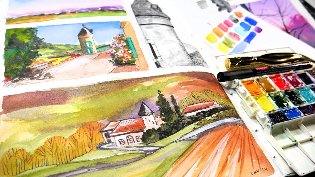 S035 Jytte Mørch ユッテ・モルク Landscape 水彩画 maxresdefault.jpg