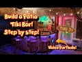 Build an Amazing Patio Tiki Bar & Video Porthole🌴 #Tiki #Palapa 🦜