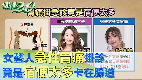 女藝人急性胃痛掛診 竟是一肚子大便卡在腸道 健康2.0 - 天天要聞