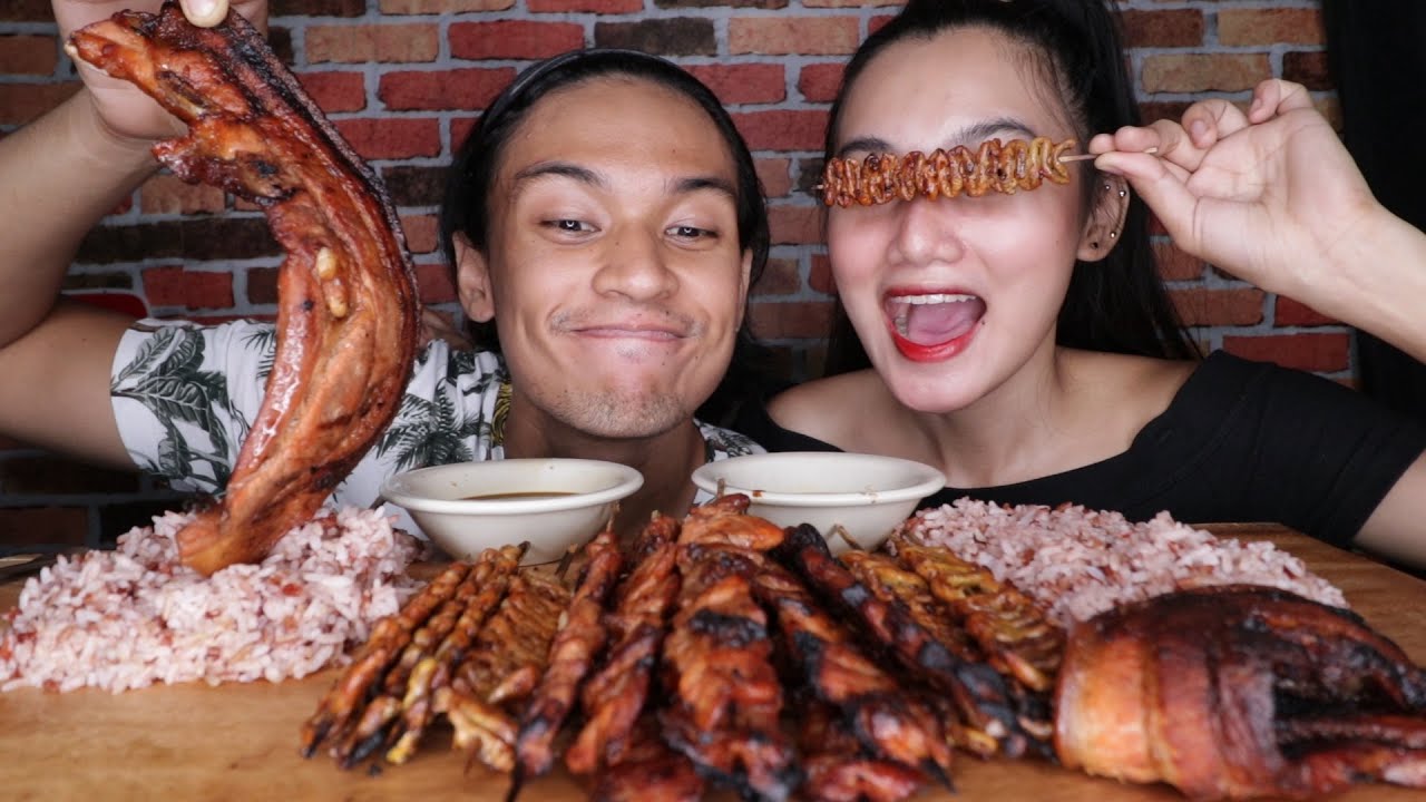 Inihaw na Liempo, Isaw at Pork MUKBANG!!! cravings satisfied na naman!!!