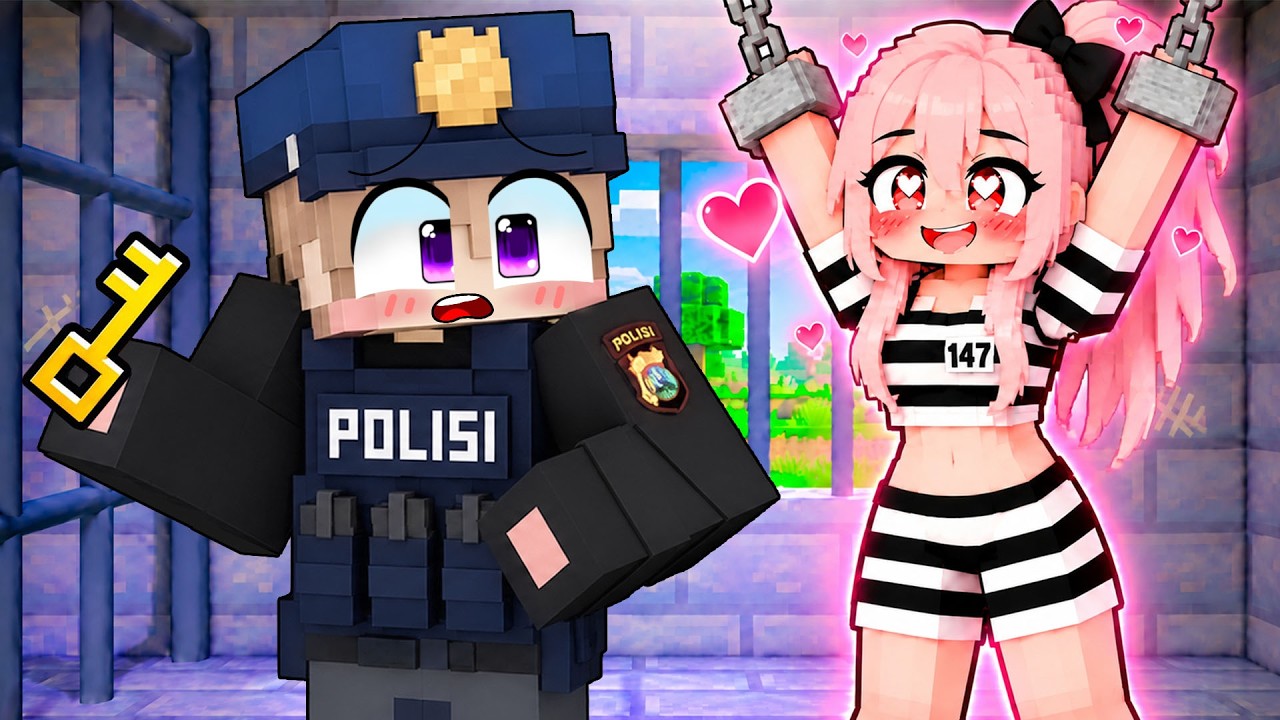 AKU JADI POLISI DAN TAHANAN CEWE JATUH CINTA PADAKU DI MINECRAFT!!