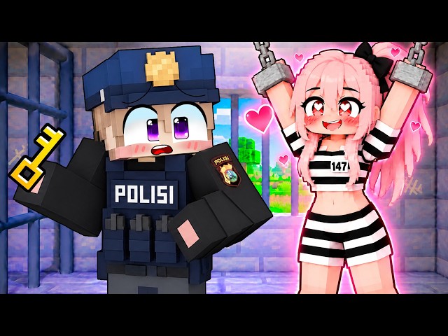 AKU JADI POLISI DAN TAHANAN CEWE JATUH CINTA PADAKU DI MINECRAFT!!