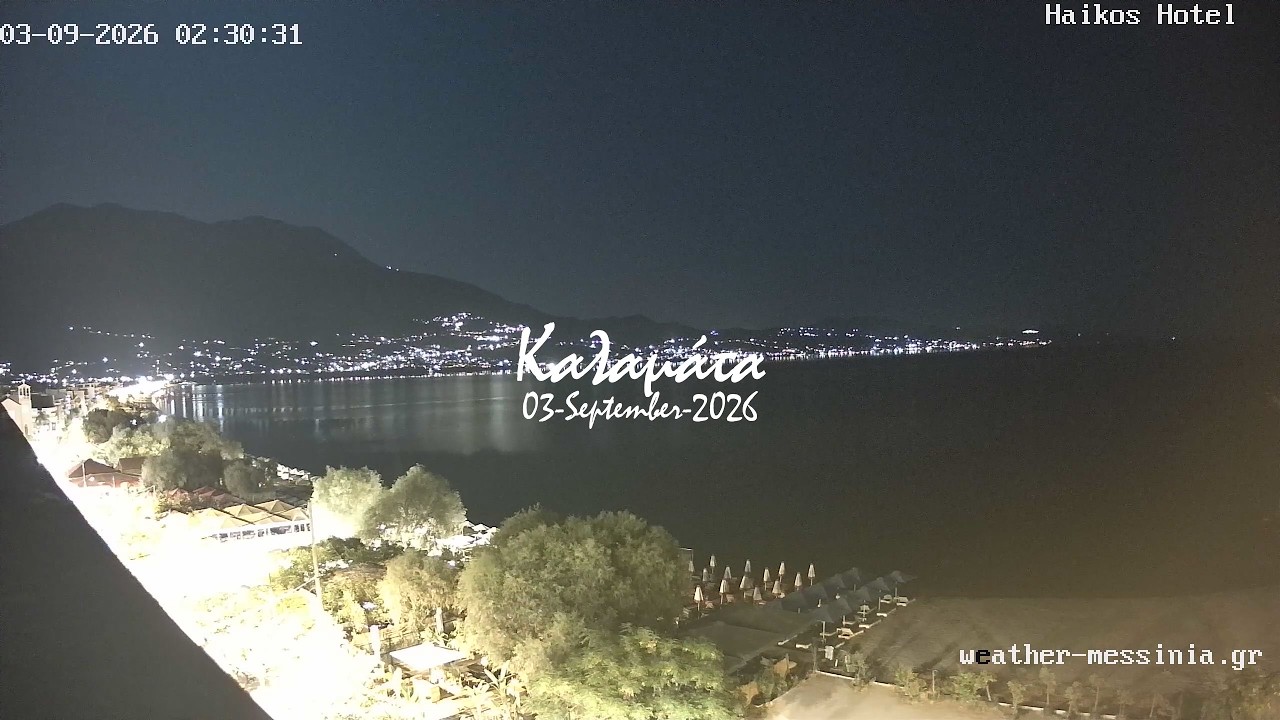 🌧️ 03-September-2026, Κάμερα Παραλία Καλαμάτας Timelapse, Timelapses.gr 🇬🇷