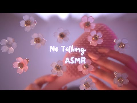 ASMR (No Talking) 🌺~ Brushing Your Hair with Tangle Teezer for Sleep ~🌺 Oils, Scrub,Massage,Spray