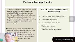 Factors in Language Learning by Dian Lestari