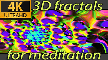 3D psychedelic figures and fractals in 4K, relaxation video. Stable Diffusion Deforum animation