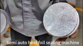 Heat Foil Sealing Machine For Bottle , Semi Automatic Hot Film Sealing Machine,Bottle Foil Sealer