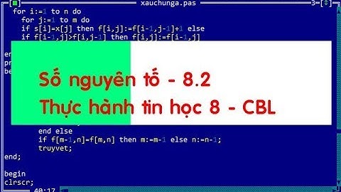 Thực hành tin học 8 - Lớp 8.2 CBL - Số nguyên tố