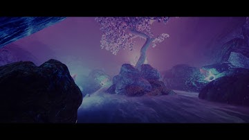 Lonely Sakura in a cave (Cinematics Unreal Engine 4)