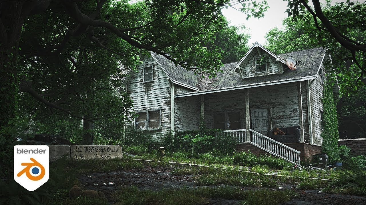 ิสำืกำพ  New 2022  How to make an abandoned house in Blender - Tutorial