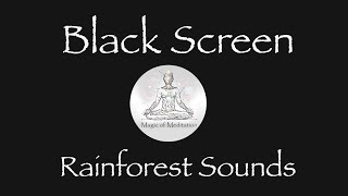 Beautiful Relaxing Sleep Sounds | Rainforest Rain Sounds for Sleeping or Studying | Black Scrceen