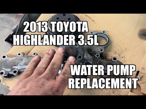 2013 Toyota Highlander 3.5L water pump replacement (without engine