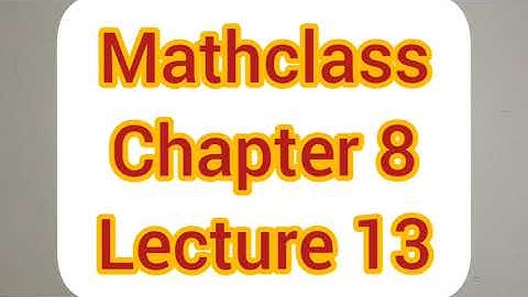 Higher Math 2nd Paper: Class XI & XI : Chapter 8 :Lecture 13