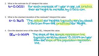 AP Statistics Tuesday 3-17 Preparing for Inference for Slopes