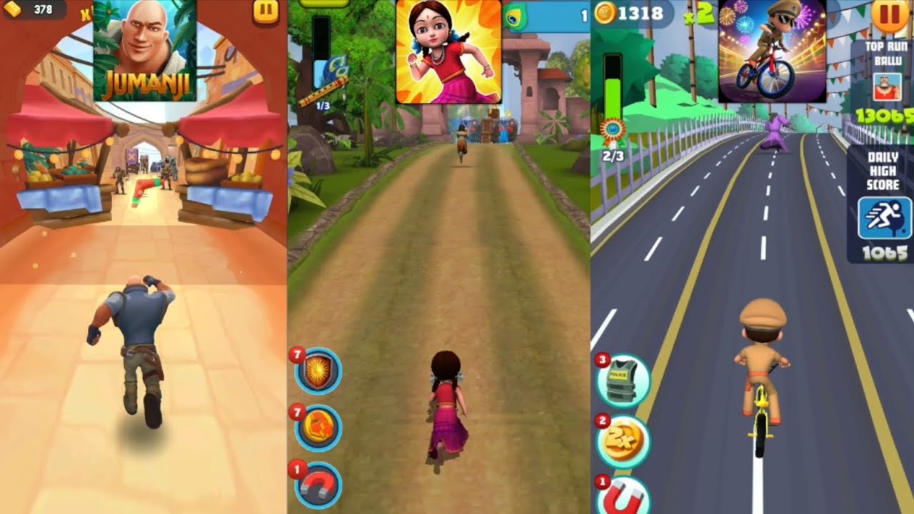 Jumanji 🆚 Little Radha 🆚 Little Singham Cycle Race New Update Gameplay🎮