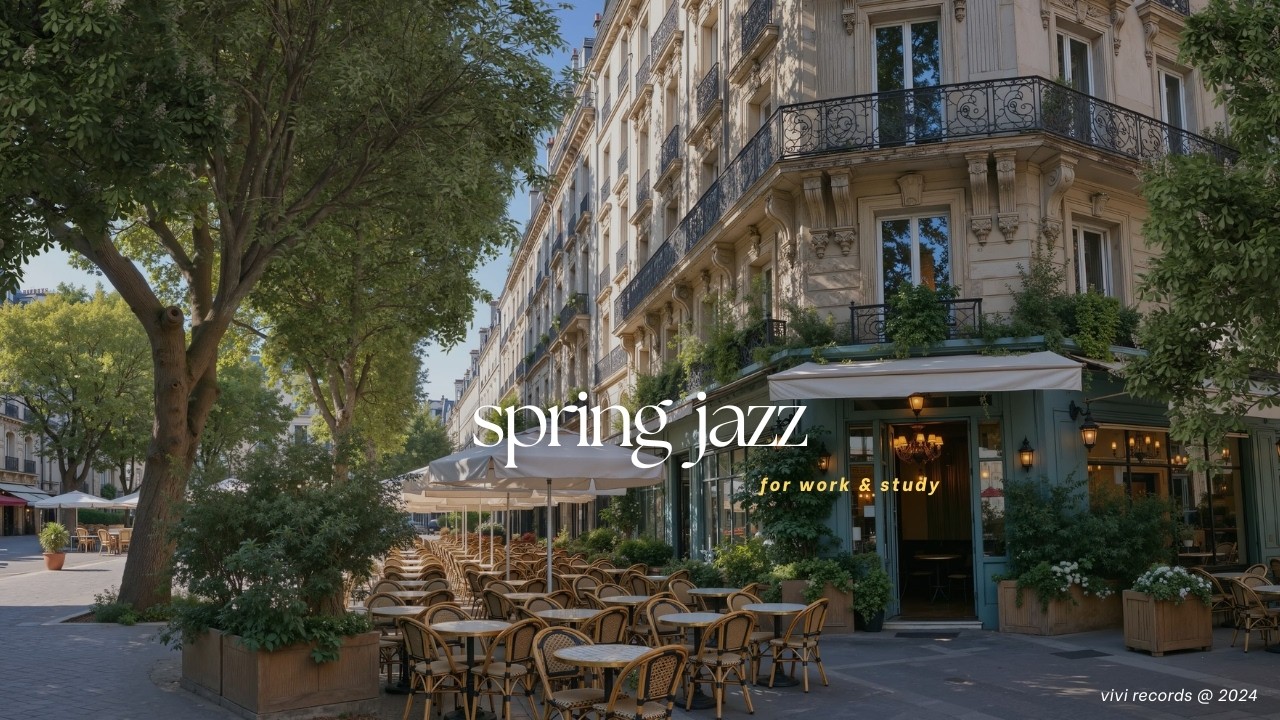 Cozy Spring Coffee Shop 🌸 Soft Jazz Piano for Work & Relax | Perfect For Listening To While Studying