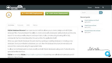 Secured SQLite Database Browser on Windows 2016 Deploy on Azure , AWS and Google Cloud Platform.
