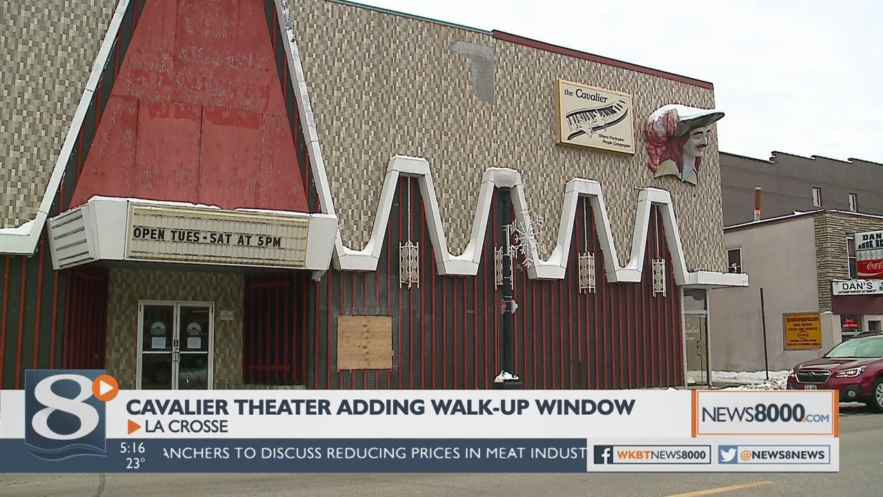 Cavalier Theater in La Crosse adding walkup window YouTube
