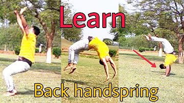 Learn back handspring || in hindi || get over come fear from back flips || stunts ||flips